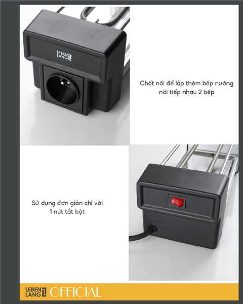 LBL1932 - Bếp nướng điện chống dính LEBENLANG không khói 450W
