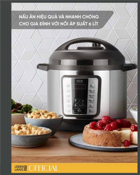 LBL0906 - Nồi áp suất điện tử 12 chức năng LEBENLANG 1000W 6000ml