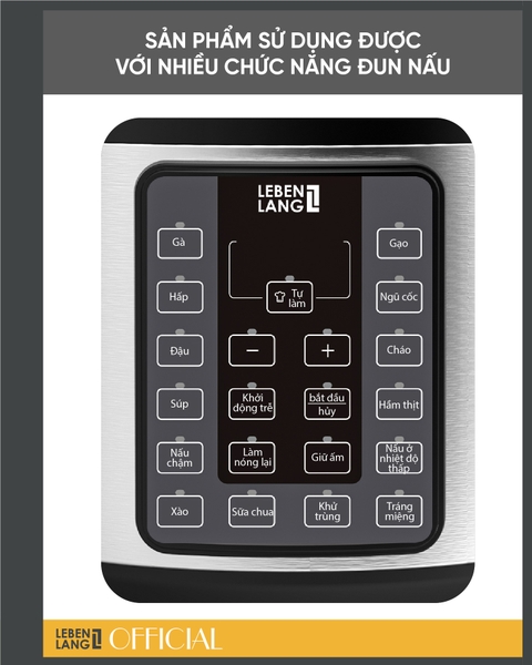 LBEE0908 - Nồi áp suất điện tử đa năng LEBENLANG 1000W 6000ml