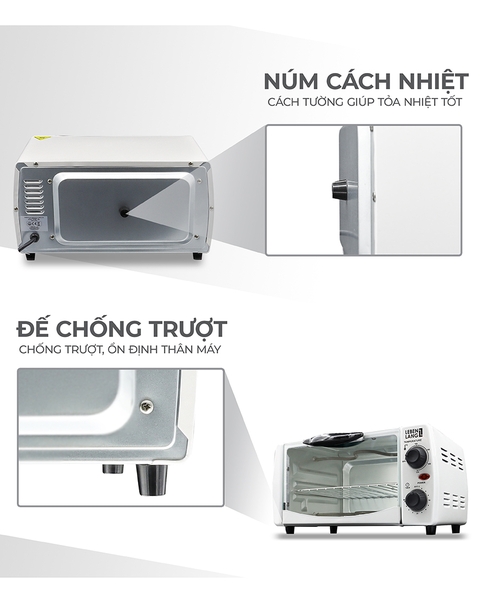 LBMT8683 - Lò nướng mini đa năng LEBENLANG 800W 12L