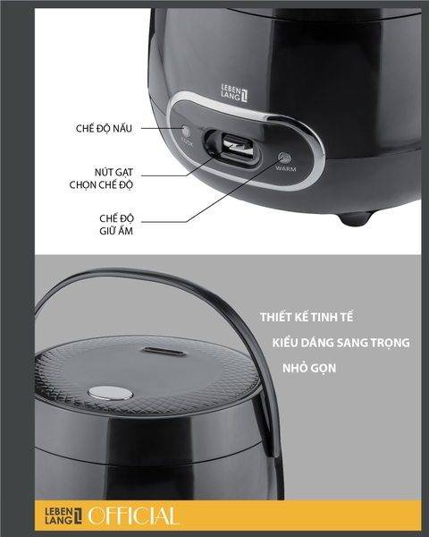 LBL0589 - Nồi cơm điện LEBENLANG 1200ml 500W