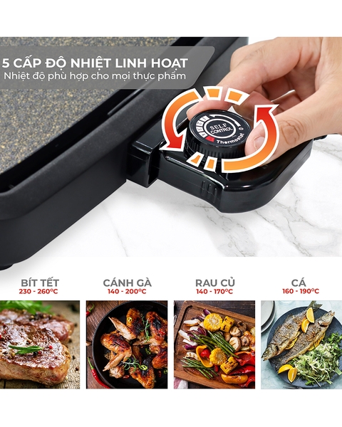 LBEE5656 - Bếp nướng điện LEBENLANG không khói 1800W