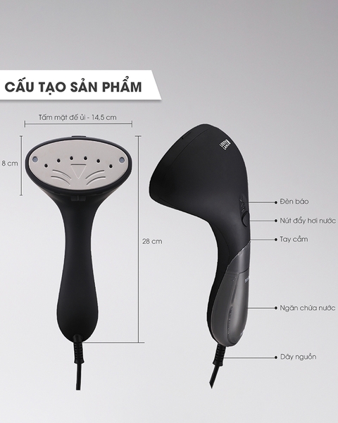 LBL5282 - Bàn là hơi nước cầm tay LEBENLANG 1500W 110ml