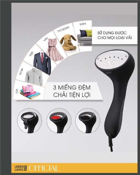 LBL5282 - Bàn là hơi nước cầm tay LEBENLANG 1500W 110ml