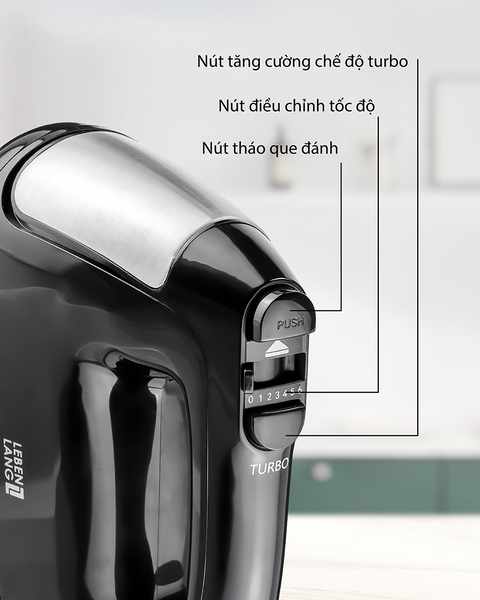 LBL8901 - Máy đánh trứng đa năng LEBENLANG 6 tốc độ 300W