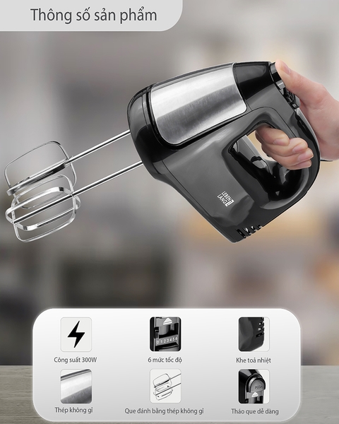 LBL8901 - Máy đánh trứng đa năng LEBENLANG 6 tốc độ 300W