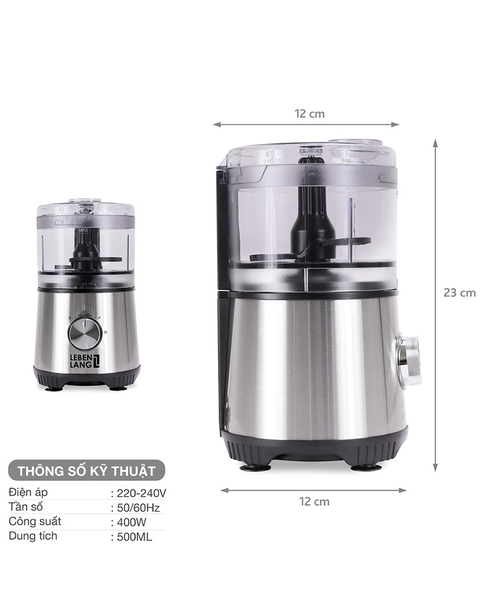 LBMF8906 - Máy xay thực phẩm đa năng Lebenlang 400W 500ml