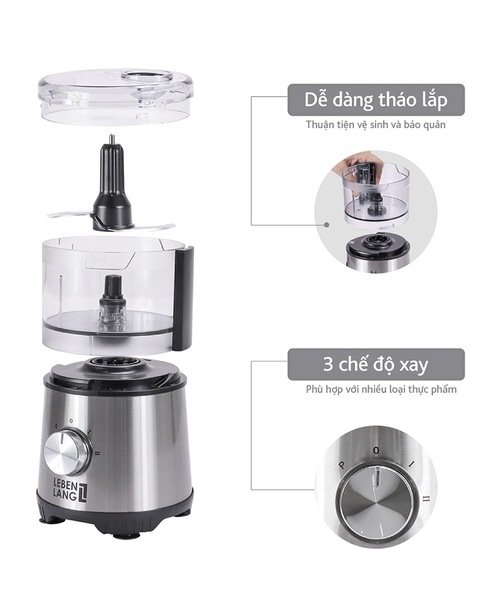 LBMF8906 - Máy xay thực phẩm đa năng Lebenlang 400W 500ml