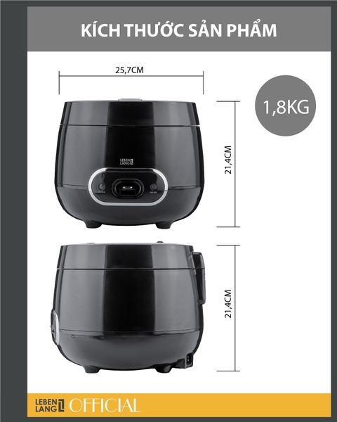 LBL0583 - Nồi cơm điện LEBENLANG 800ml 250W
