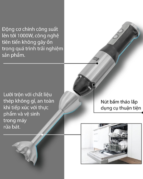 LBL4589 - Máy xay cầm tay đa năng LEBENLANG 1000W