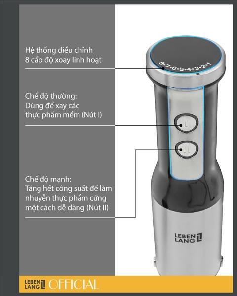LBL4589 - Máy xay cầm tay đa năng LEBENLANG 1000W