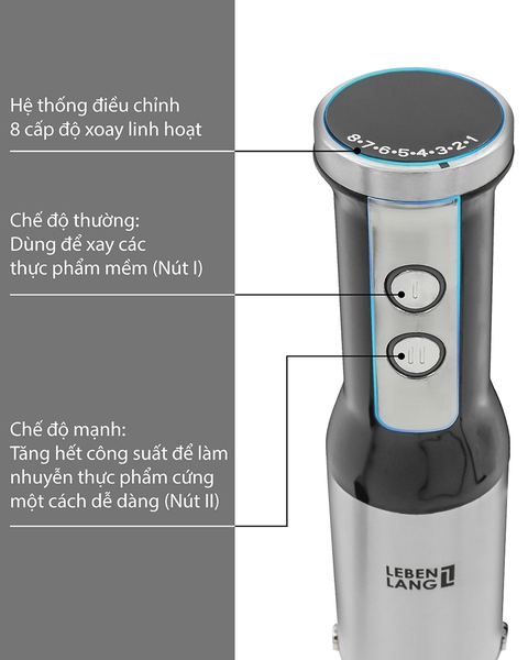 LBSH4787 - Máy xay cầm tay đa năng Lebenlang 1000W