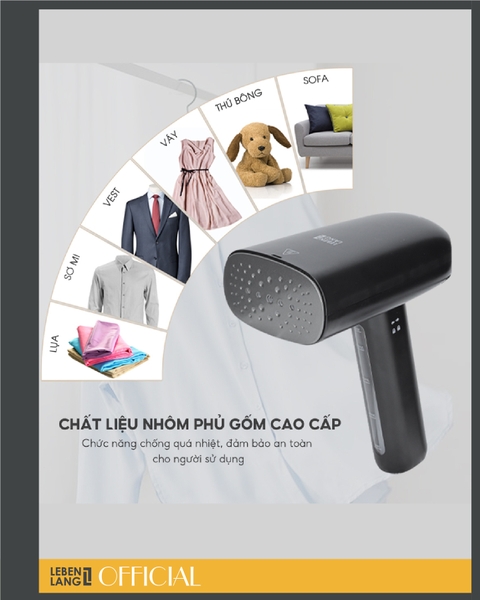 LBL5266 - Bàn là hơi nước cầm tay Lebenlang 800W 110ml