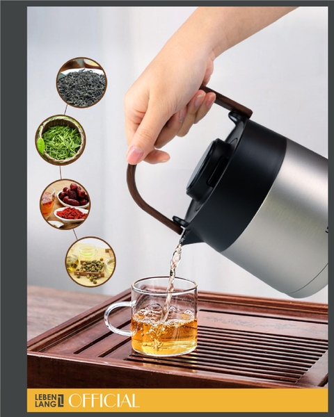 LBL3031 - Bình giữ nhiệt inox có lõi lọc trà Lebenlang 1000ml