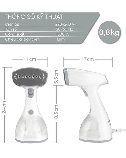 LBD528 - Bàn là hơi nước cầm tay Lebenlang 1500W 300ml