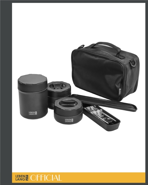 LBL8568 - Hộp giữ nhiệt, hộp cơm inox Lebenlang 5 chi tiết