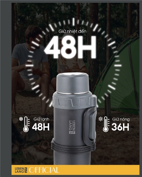 LBL3030 - Phích nước giữ nhiệt có tay cầm LEBENLANG 1600ml
