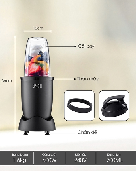 LBL2628 - Máy xay sinh tố đa năng Lebenlang 600W 700ml