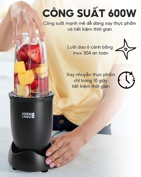 LBL2628 - Máy xay sinh tố đa năng Lebenlang 600W 700ml