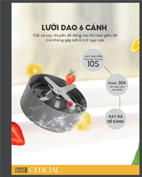 LBL2628 - Máy xay sinh tố đa năng Lebenlang 600W 700ml