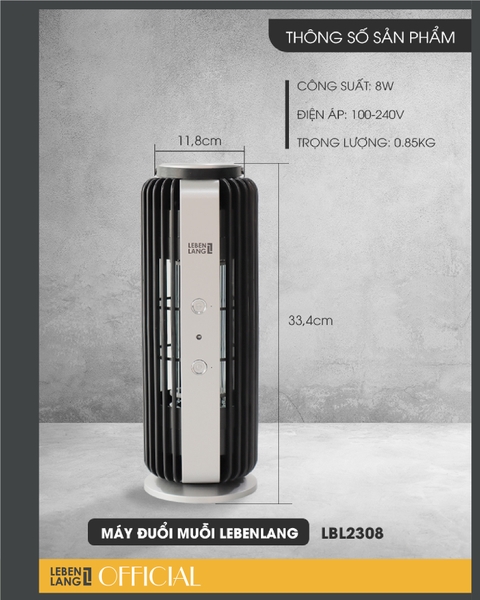 LBL2308 - Đèn bắt muỗi, máy bắt muỗi tự động Lebenlang