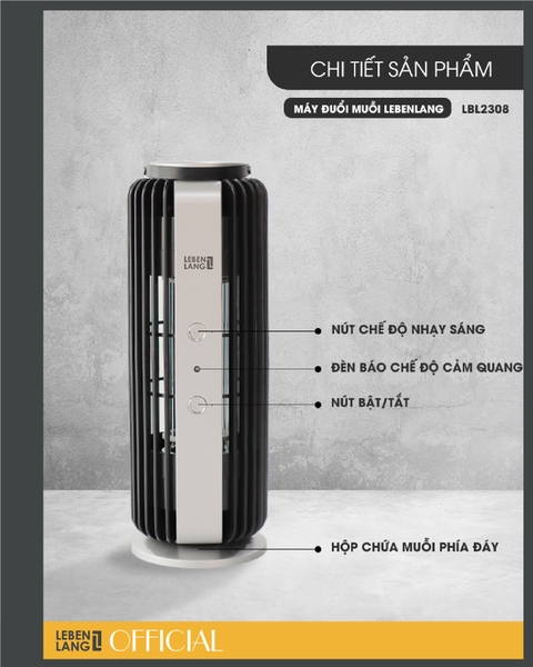 LBL2308 - Đèn bắt muỗi, máy bắt muỗi tự động Lebenlang
