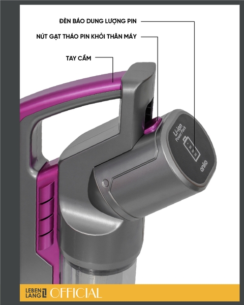 LBL2306 - Máy hút bụi sạc không dây LEBENLANG 15000 PA 2200mAh