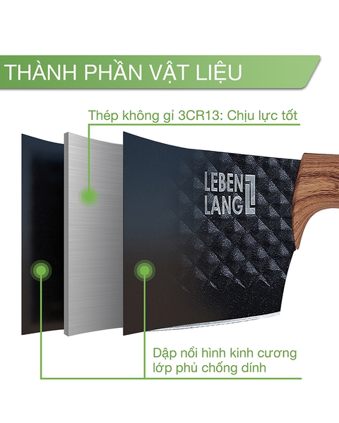 LBK2395-Bộ dụng cụ nhà bếp, dao kéo Lebenlang 5 món