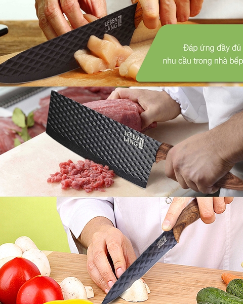 LBK2395-Bộ dụng cụ nhà bếp, dao kéo Lebenlang 5 món