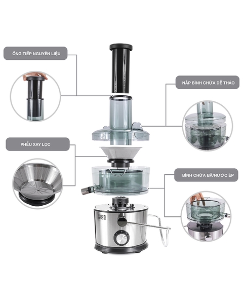 LBEJ3468 - Máy ép nhanh LEBENLANG 1100ml 800W