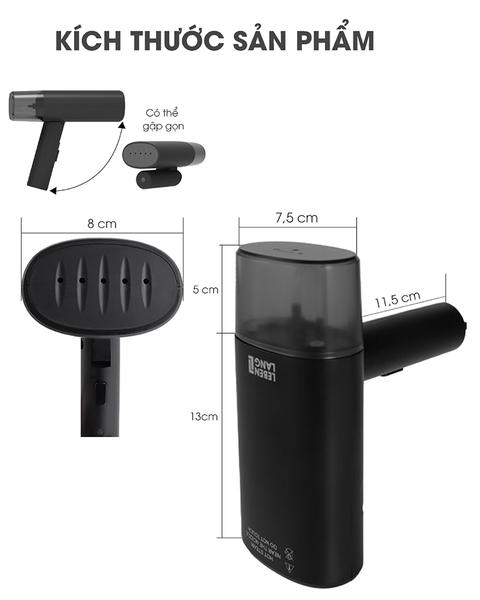 LBL5280 - Bàn là hơi nước gấp gọn tiện lợi LEBENLANG 800W 120ml