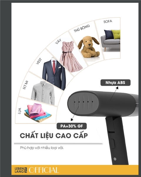 LBL5280 - Bàn là hơi nước gấp gọn tiện lợi LEBENLANG 800W 120ml