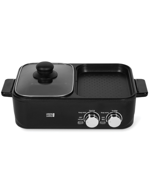 LBL8583 - Bếp nướng lẩu 2 ngăn chống dính Lebenlang 1200ml 1300W