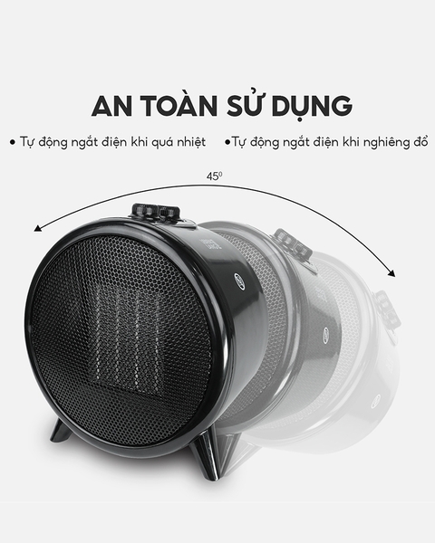 LBL0275 - Máy sưởi để bàn Lebenlang để bàn, điều khiển cơ 1500W