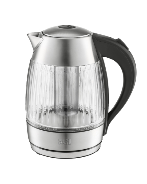 LBLB2828 - Ấm siêu tốc, ấm đun nước thủy tinh, tích hợp lõi trà, LEBENLANG dung tích 1800ml
