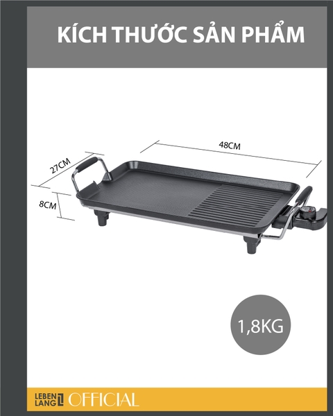LBEE1122-EC - Bếp nướng điện không khói LEBENLANG 1500W
