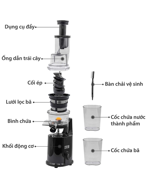 LBSS0404 - Máy ép chậm đứng LEBENLANG 200W 1000ml