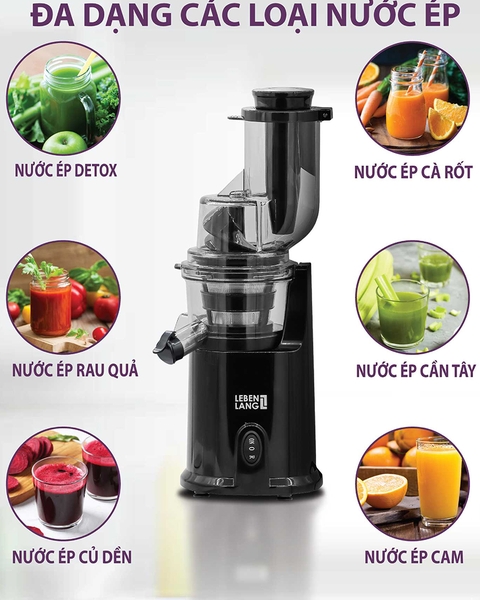 LBSS0404 - Máy ép chậm đứng LEBENLANG 200W 1000ml