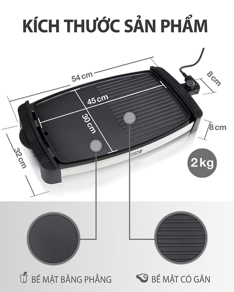 LBG8588 - Bếp nướng điện không khói LEBENLANG 2200W