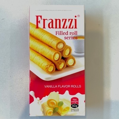 Bánh quế cuộn nhân kem FRANZZI 60g (vani)