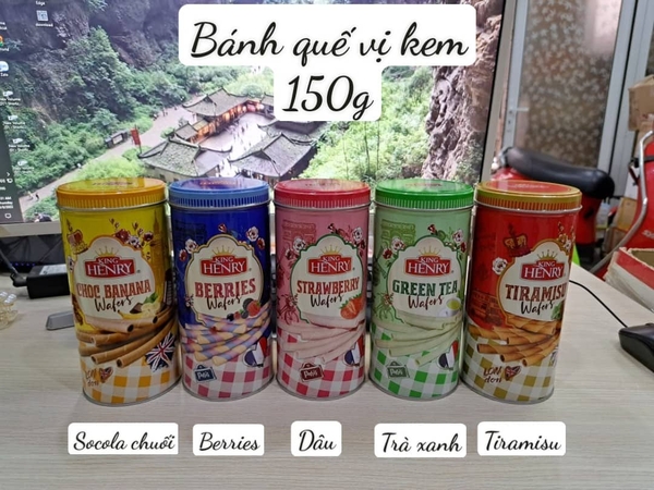 Bánh Quế King Henry Lon Thiếc 150g ( trà xanh)