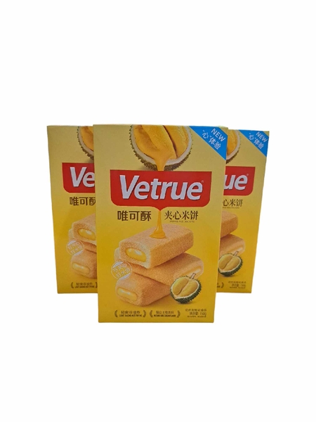 Bánh cuộn giòn Vetrue 150g ( sầu riêng)