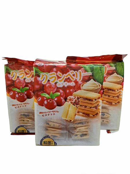 Bánh Cookies Weisqn nhân mứt 258g ( việt quất)