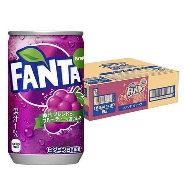 Nước Ngọt Fanta Nhật 160ml vị nho ( Combo 10 lon)