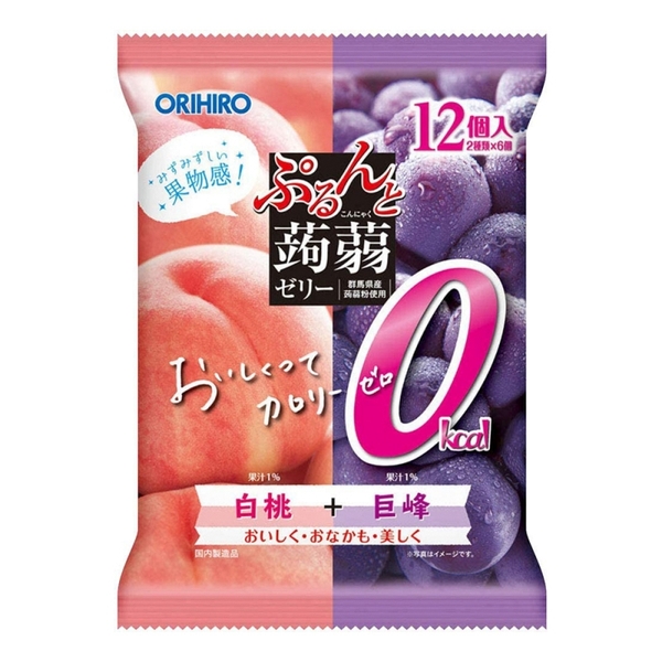 Thạch trái cây Orihiro 240g (Đào-Nho Tím)