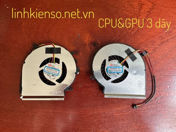 Ventilateur De Refroidissement Cpu Gpu Pour Msi Ge62Vr Gl62M Gp62Mvr