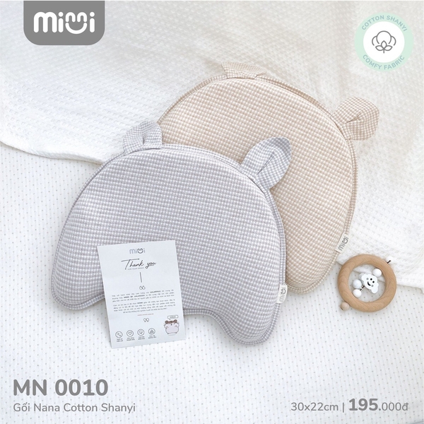 Gối lõm mimi 2 tai cao su non