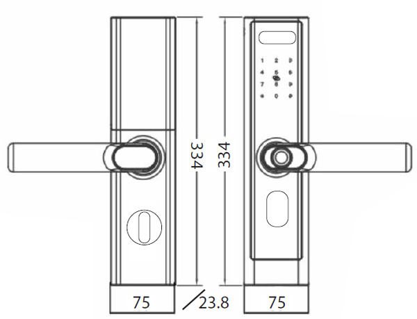 Khóa Điện Tử HUBERT HB CG75 BLACK