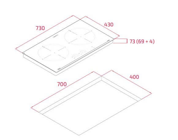 Bếp từ Teka IBC 73220 SCG BK