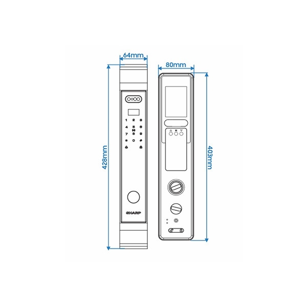 Khoá thông minh Sharp S9-V PRO Brown - 14 Khoá thông minh Sharp S9-V PRO Brown